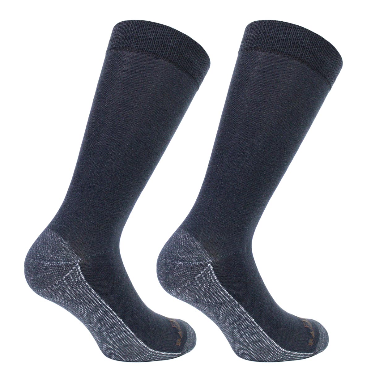 Peruggi - 2 Pares Calcetin Cobre + Bamboo Liso Largo Americano