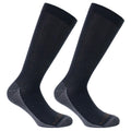 Peruggi - 2 Pares Calcetin Cobre + Bamboo Liso Vestir Largo 3/4
