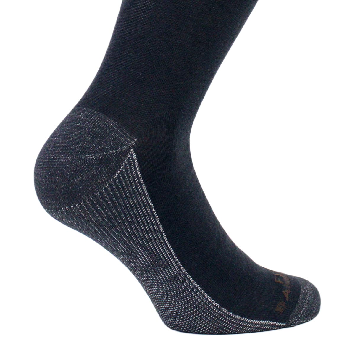 Peruggi - 2 Pares Calcetin Cobre + Bamboo Liso Vestir Largo 3/4