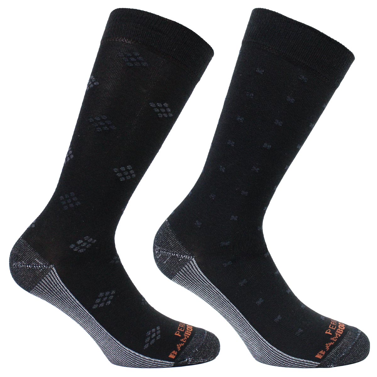 Peruggi - 2 Pares Calcetín Cobre + Bamboo Diseño Largo Americano