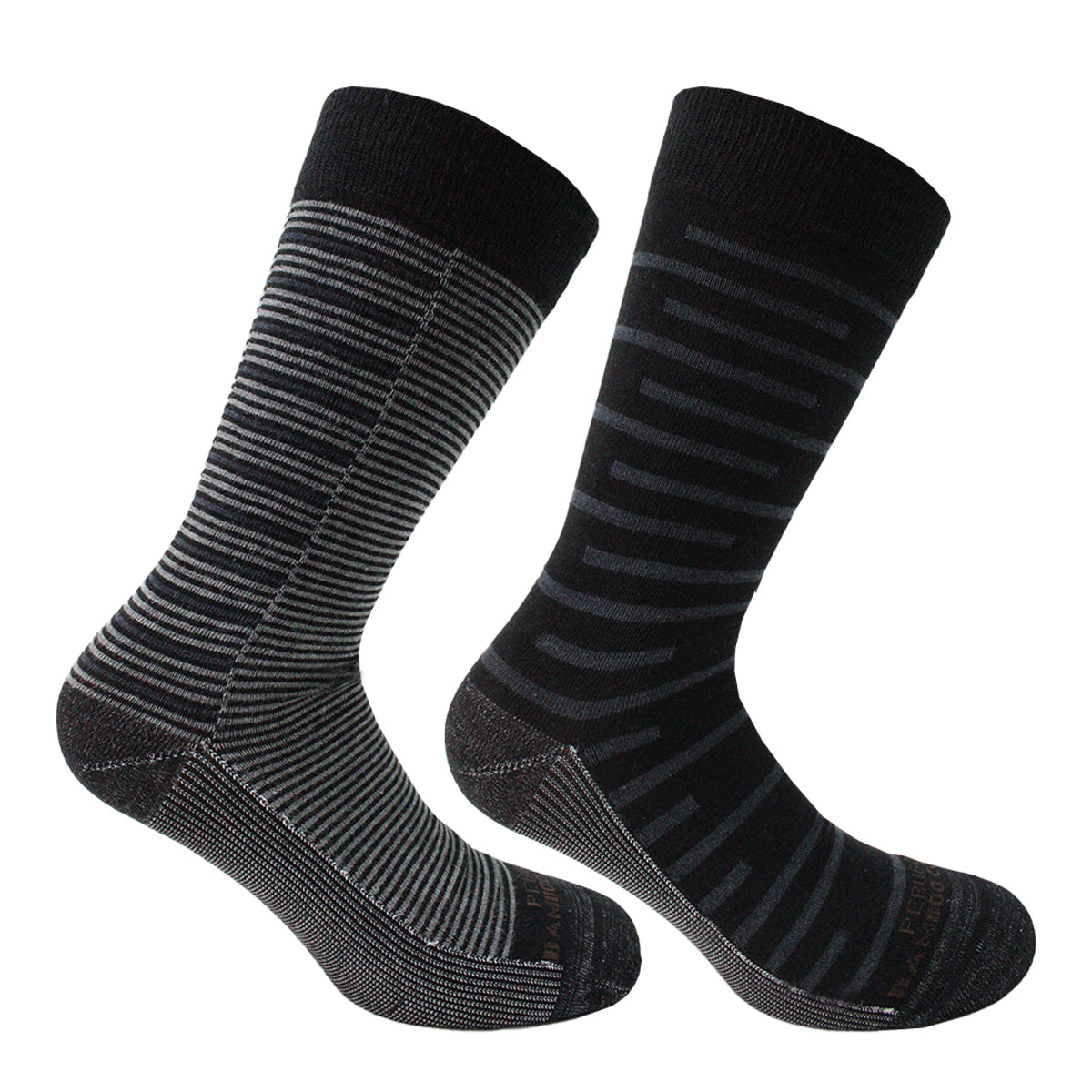 Peruggi - 2 Pares Calcetín Cobre + Bamboo Diseño Largo Americano