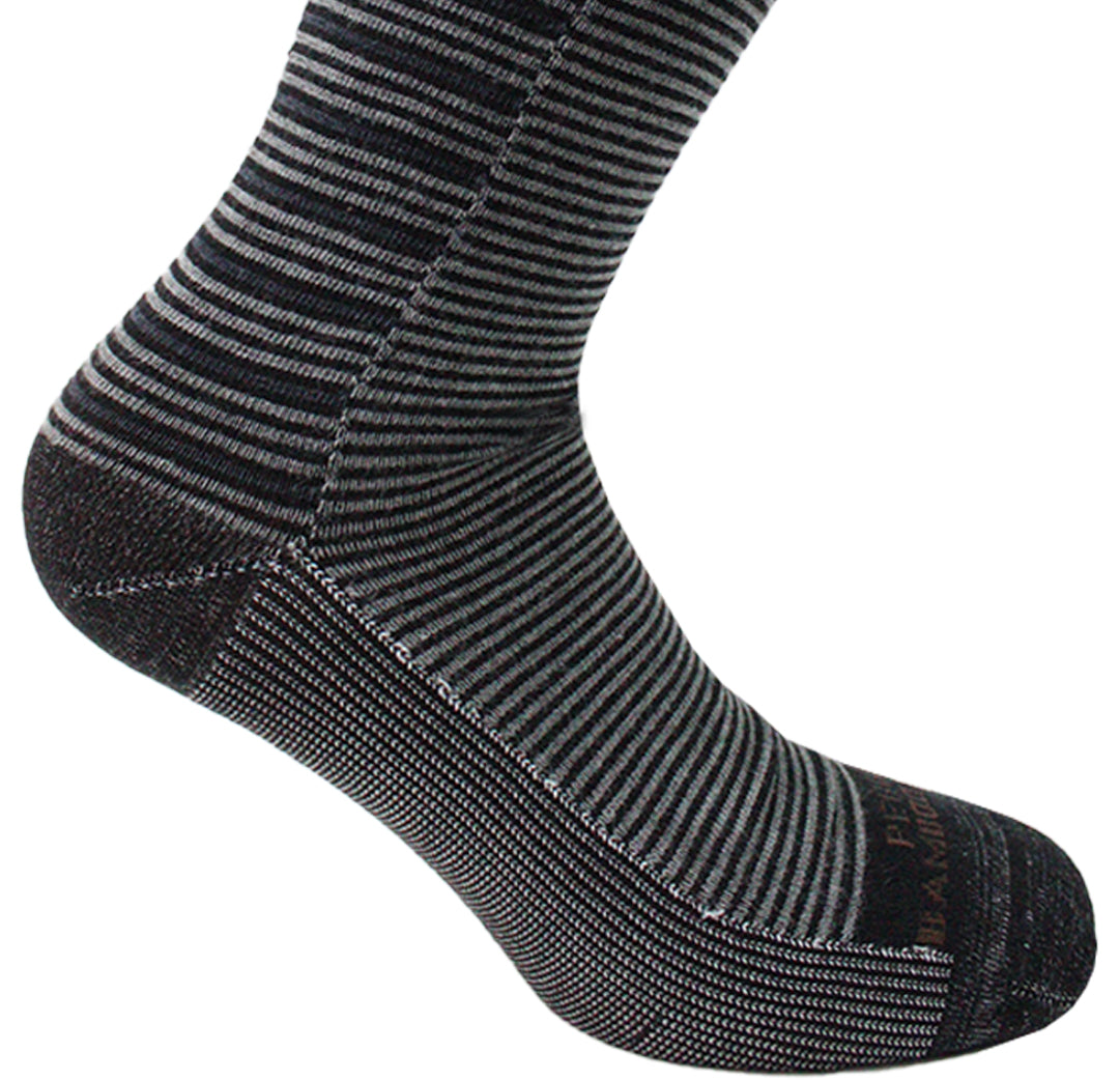 Peruggi - 2 Pares Calcetín Cobre + Bamboo Diseño Largo Americano