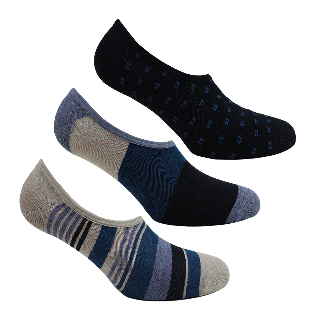 Peruggi - 3 Pares Calcetín Bamboo Franjas