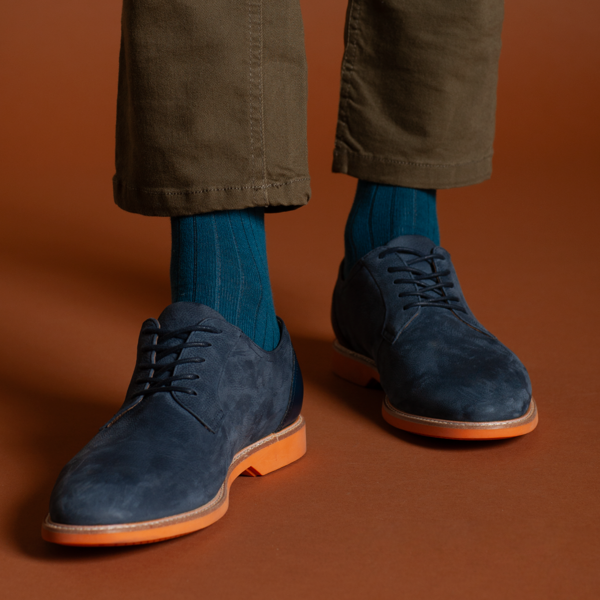 Peruggi - Calcetín Bamboo Acanalado Largo Americano