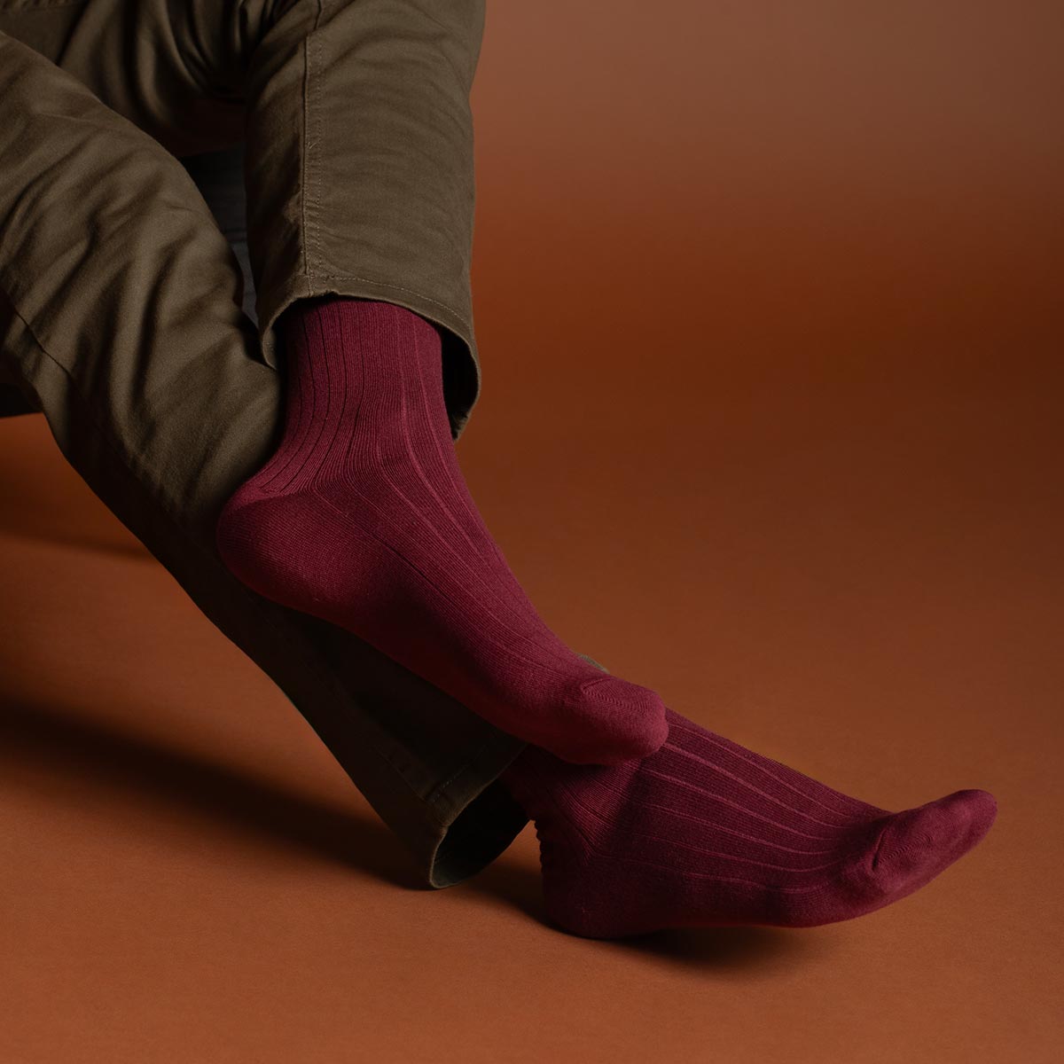 Peruggi - Calceta Bamboo Acanalado Largo 4/4