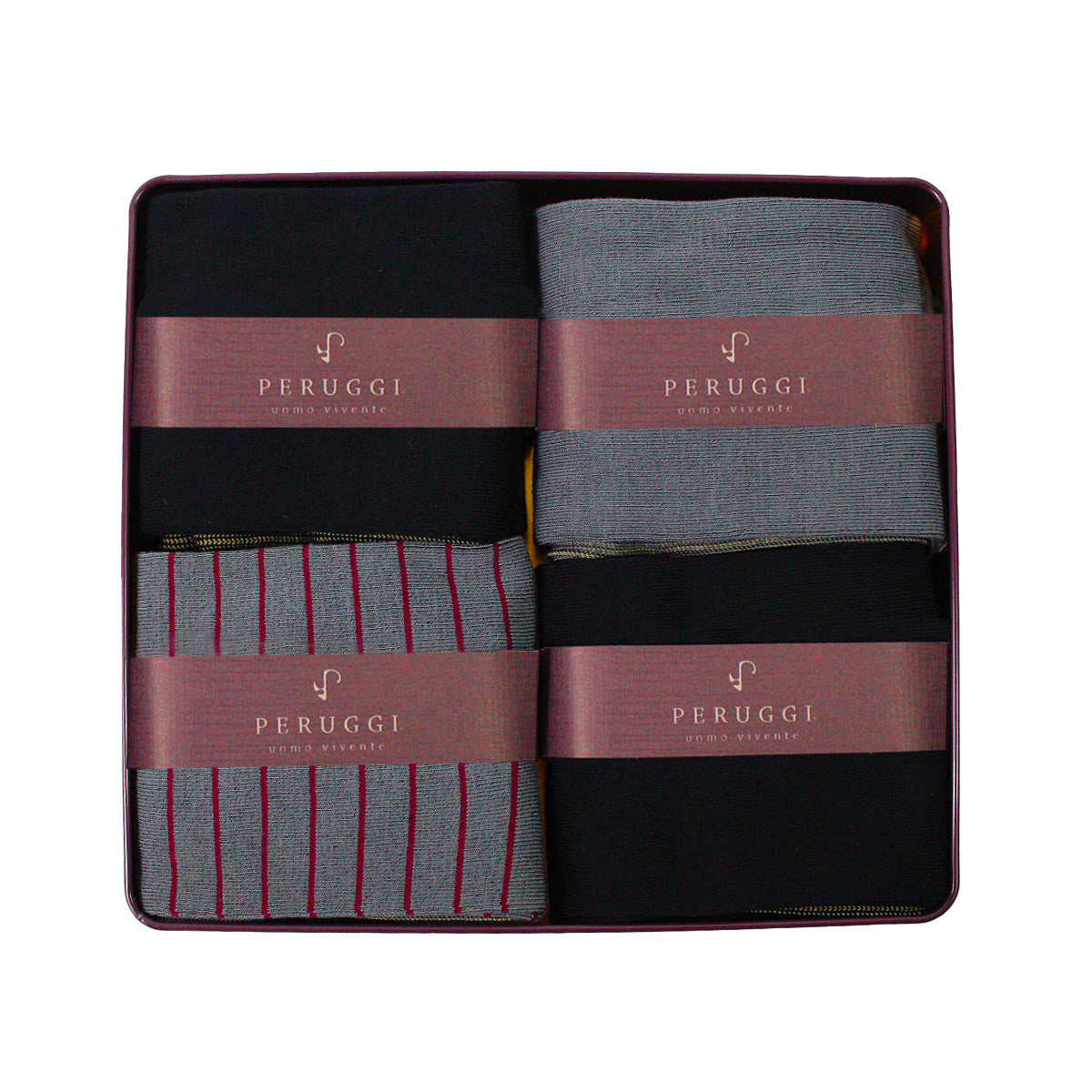 Peruggi - Caja 4 Pares Calcetines Cobre + Bamboo ¡Especial Navidad🎅🏻!