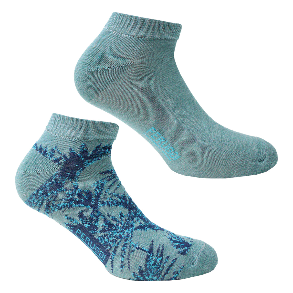 Peruggi - 2 Pares Calcetín Bamboo Palmeras