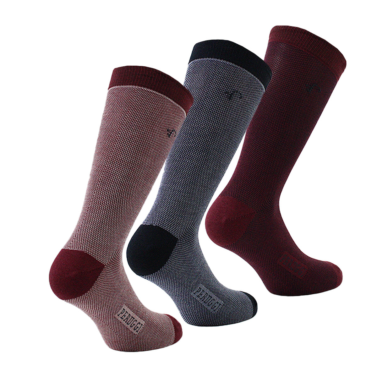 Peruggi - 3 Pares Calcetín Bamboo Puntos Largo Americano