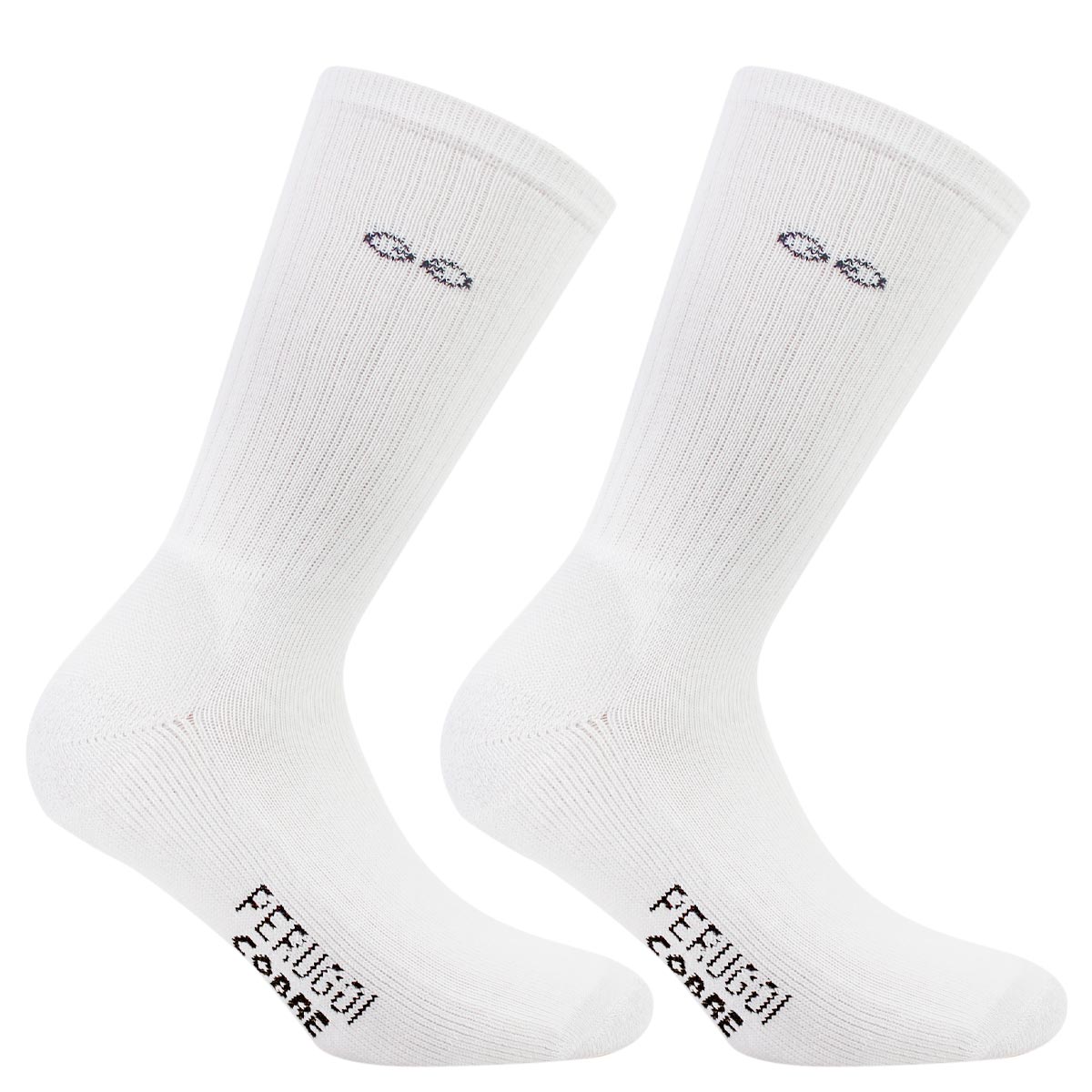 Peruggi - 2 Pares Calcetin Cobre + Algodón Deportivo Largo 3/4