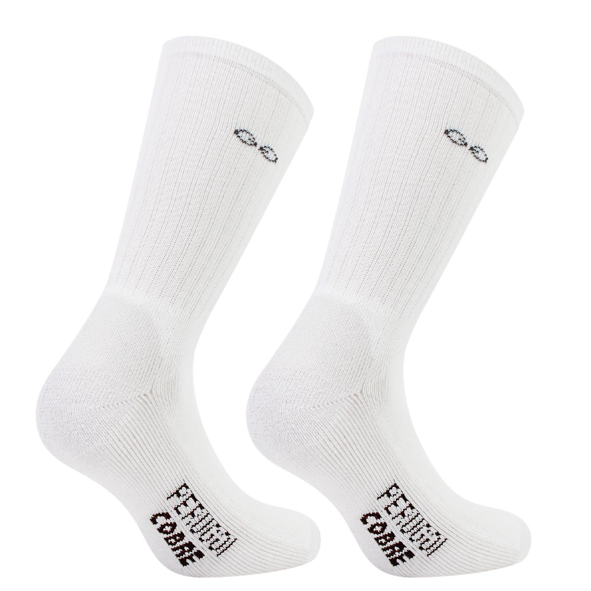 Peruggi - 2 Pares Calcetin Cobre + Algodón Deportivo Largo 3/4