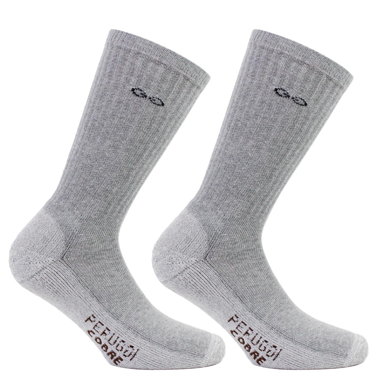 Peruggi - 2 Pares Calcetin Cobre + Algodón Deportivo Largo 3/4