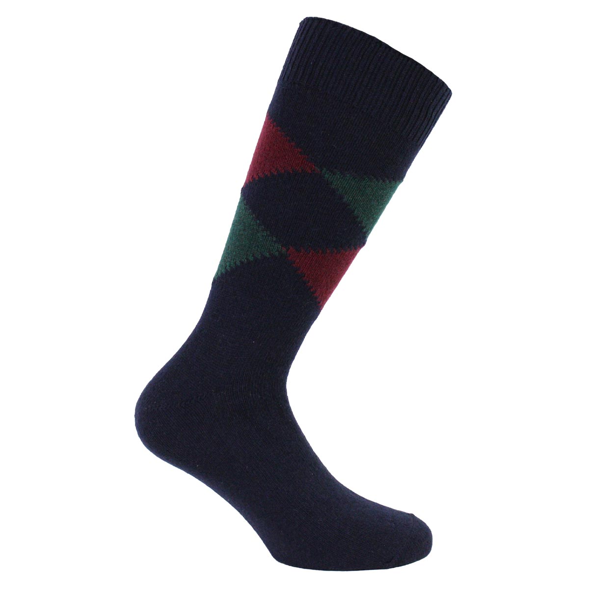 Peruggi - Calcetín Lana Italiana Rombo Largo 3/4