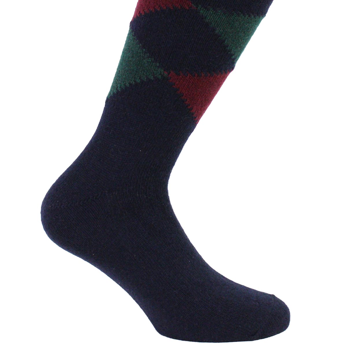 Peruggi - Calcetín Lana Italiana Rombo Largo 3/4