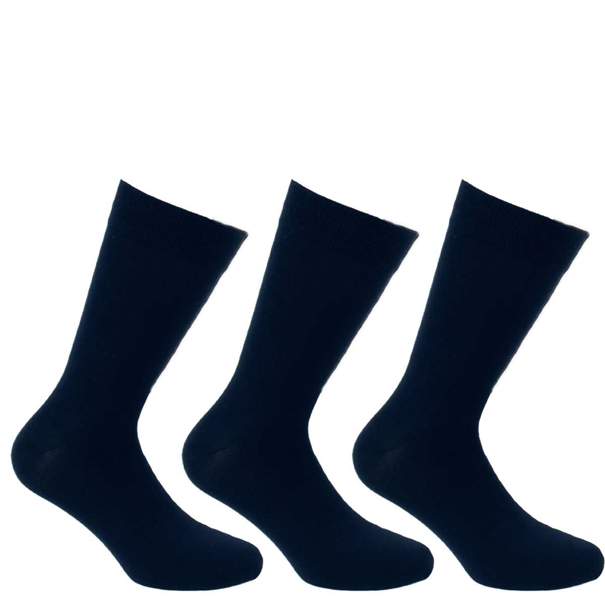 Monarch - 3 Pares Calcetines Algodón Largo Americano Liso