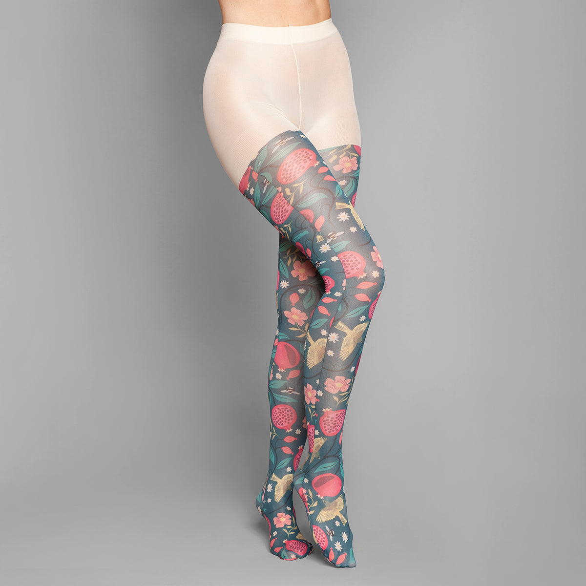 Lasst - Panty Diseño Print Petróleo (50 Denier)