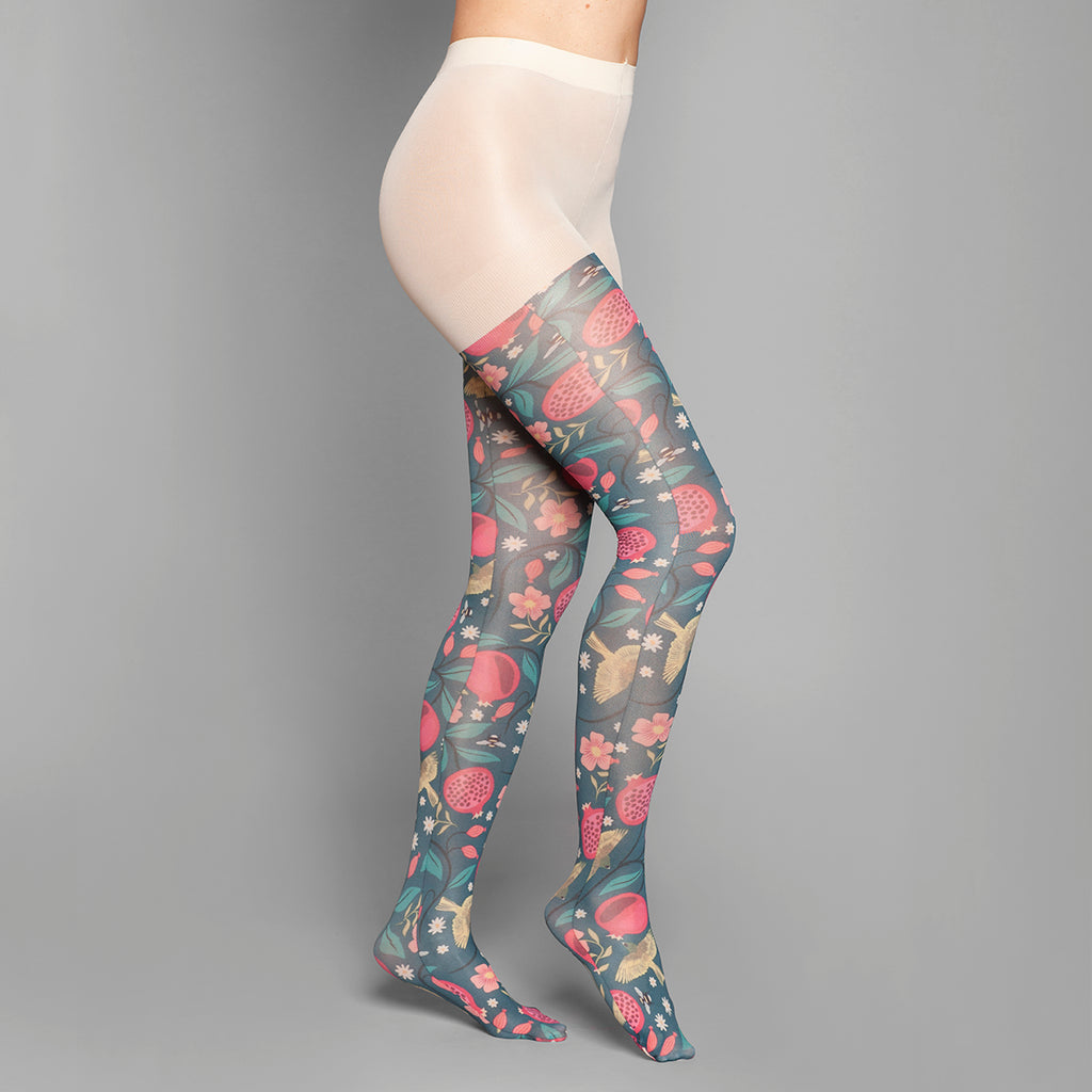 Lasst - Panty Diseño Print Petróleo (50 Denier)