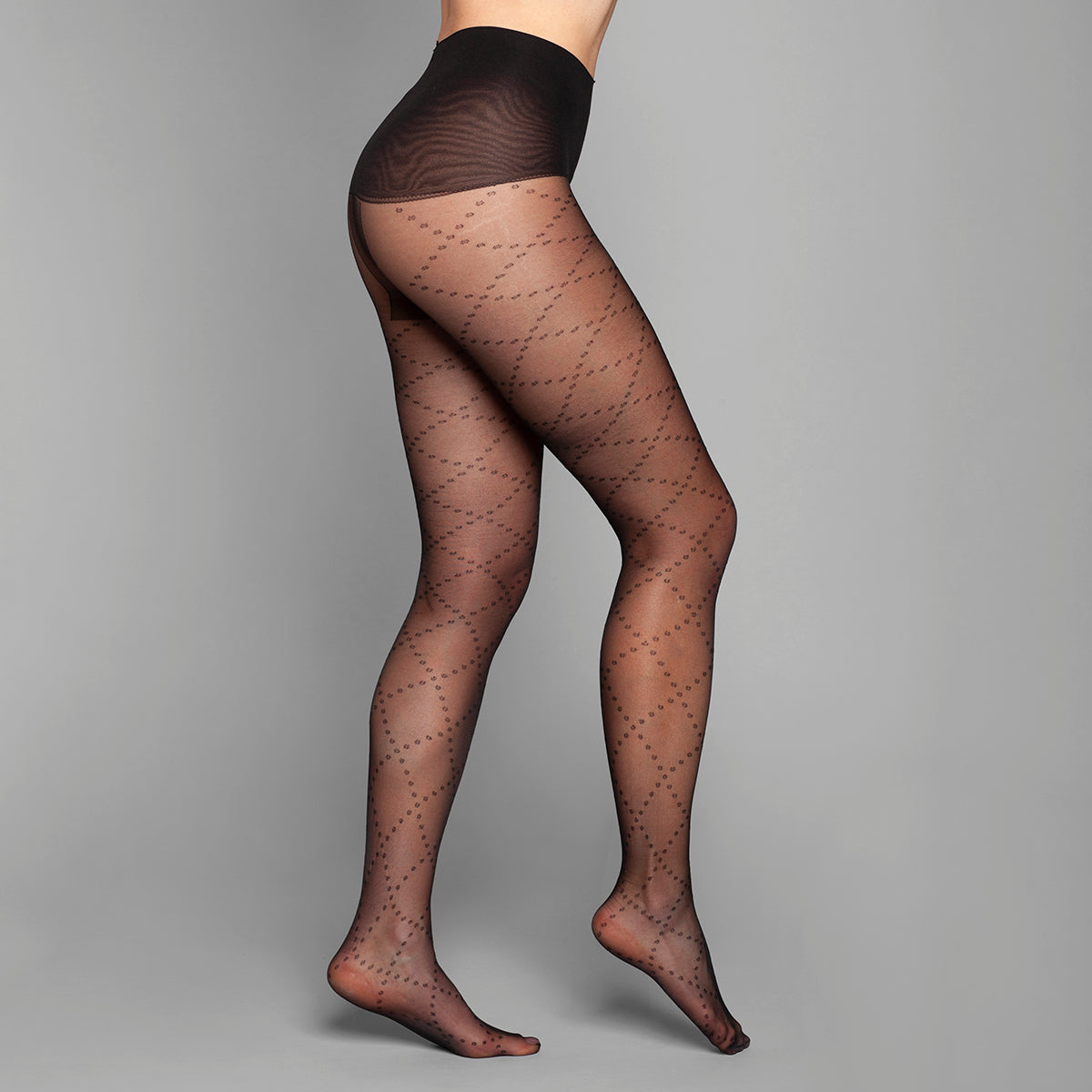 Lasst - Panty Diseño Puntos Rombos (20 Denier)