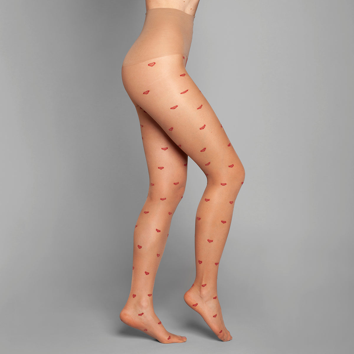 Lasst - Panty Diseño Corazones (40 Denier)