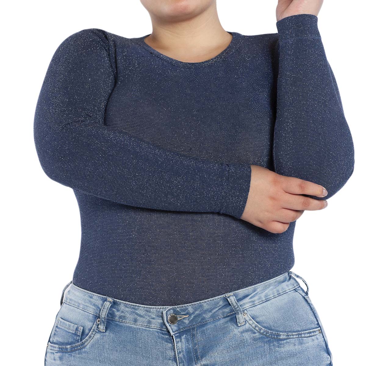 Lasst - Polera Lurex Escote Polo