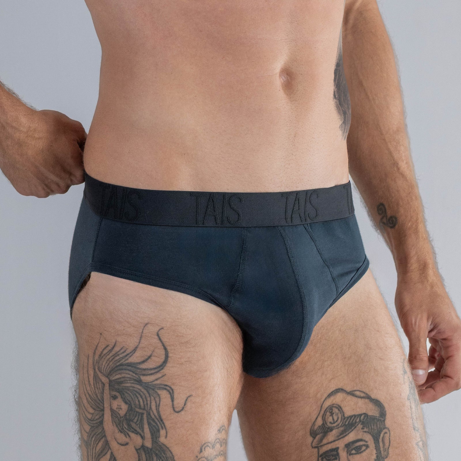 Tais - 2 Unidades Slip Cotton Spandex Azul Happy Boolls