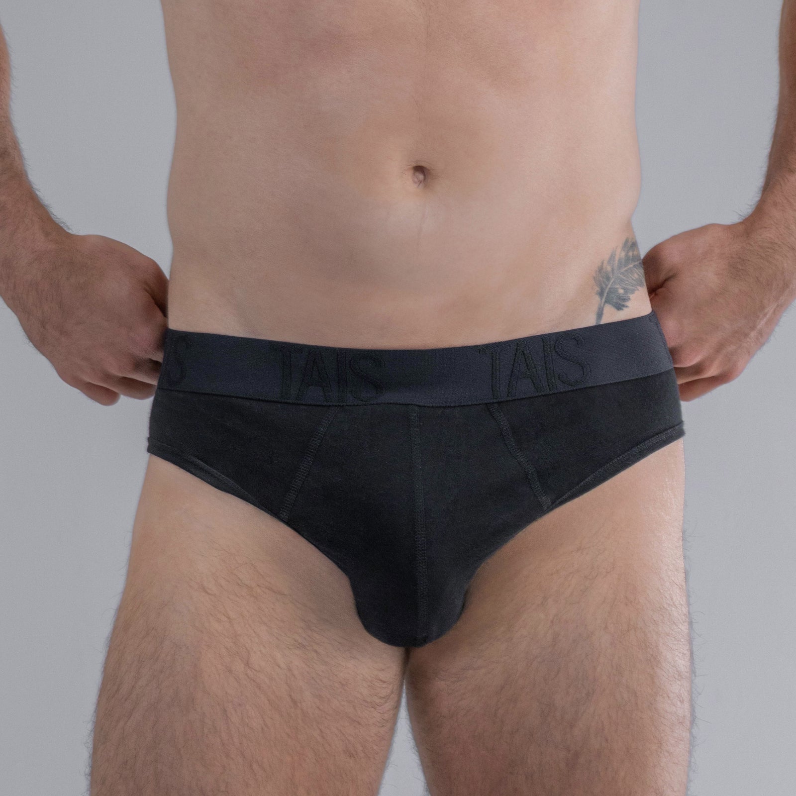 Tais - 2 Unidades Slip Cotton Spandex Negro Happy Boolls