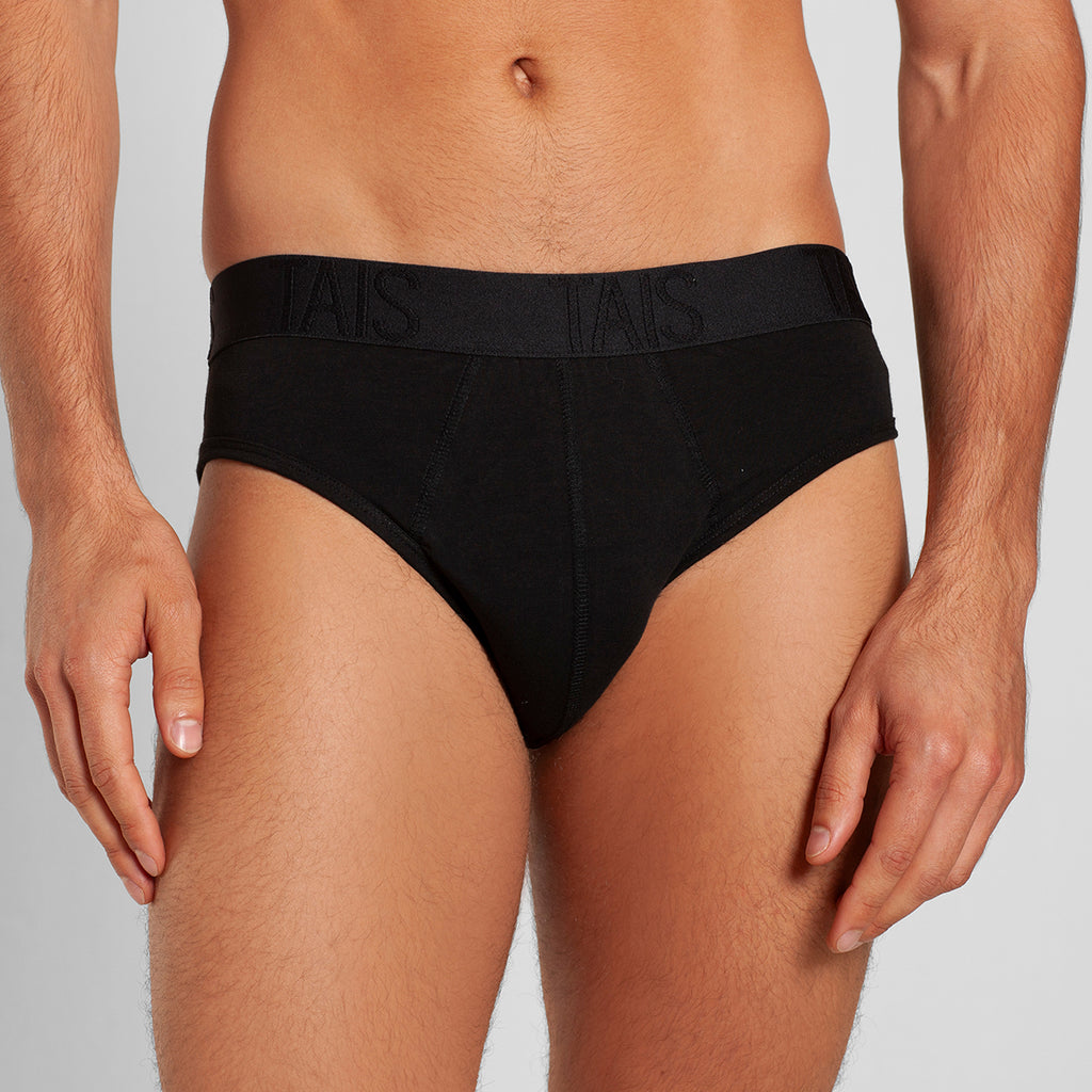 Tais - 2 Unidades Slip Cotton Spandex Negro Happy Boolls