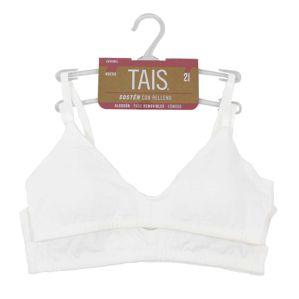 Tais - 2 Unidades Sostén Juvenil con Relleno