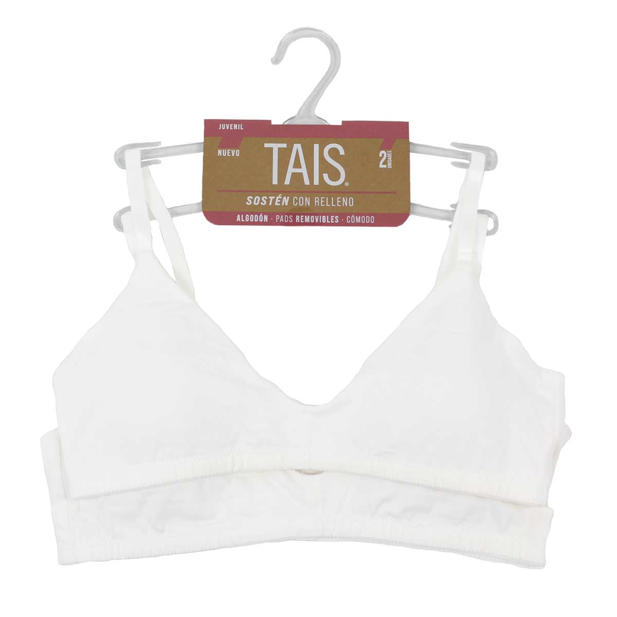 Tais - 2 Unidades Sostén Juvenil con Relleno