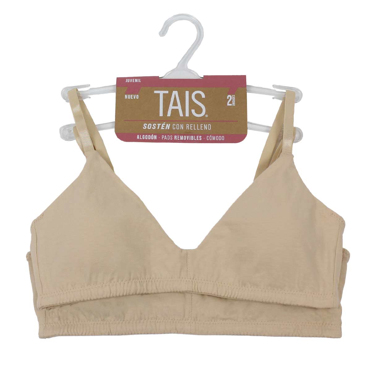 Tais - 2 Unidades Sostén Juvenil con Relleno