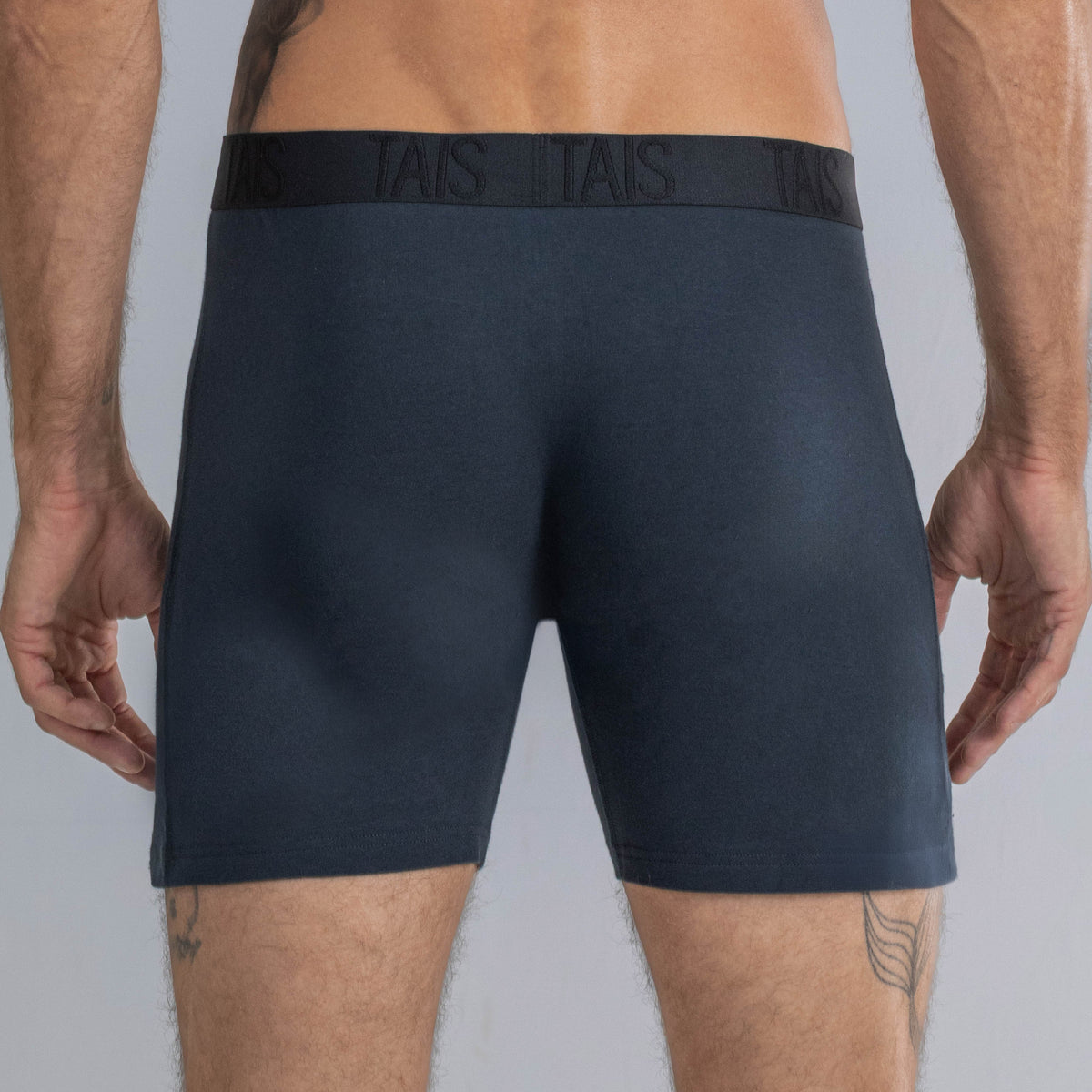 Tais - 2 Unidades Boxer Medio Liso Azul Happy Boolls