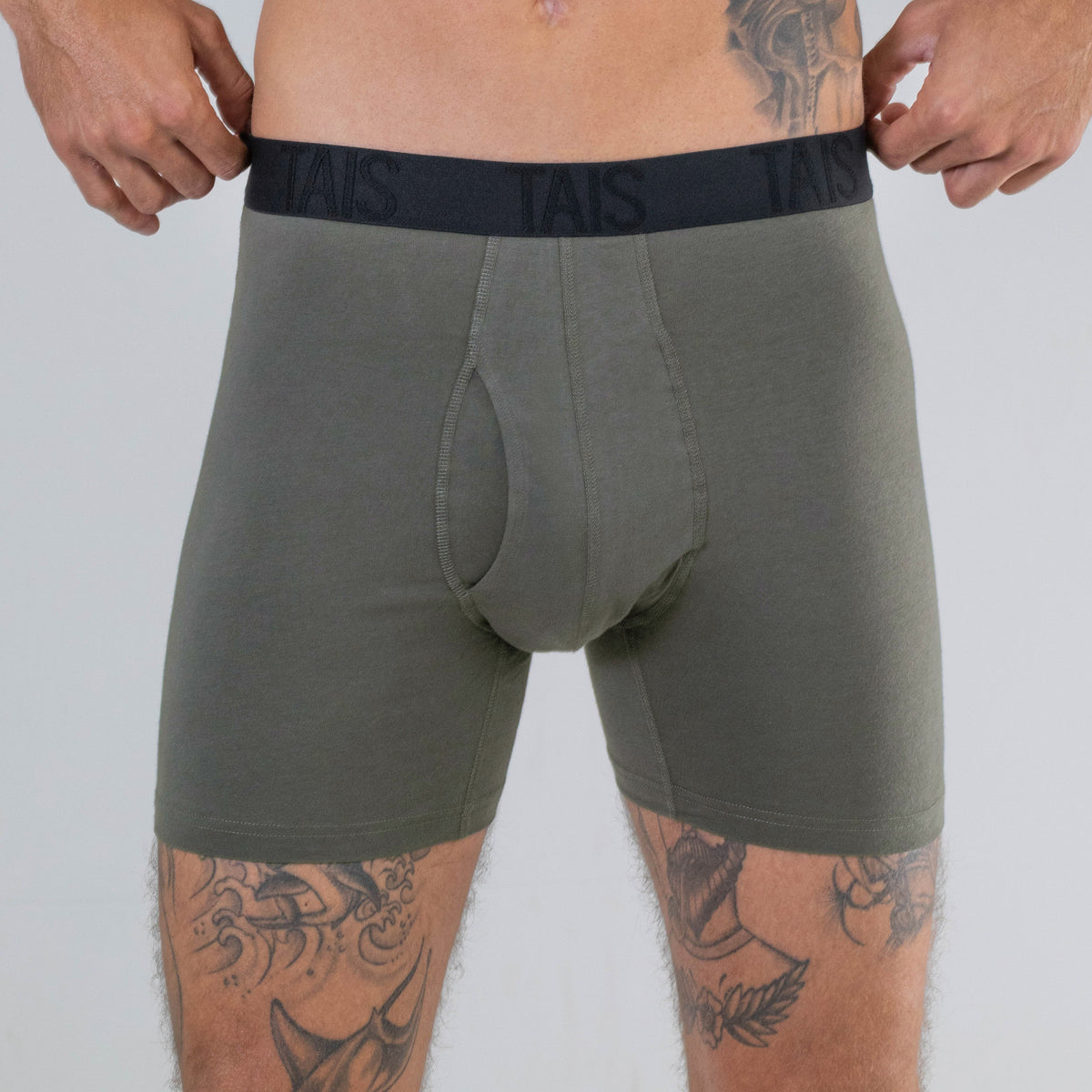 Tais - 2 Unidades Boxer Medio Liso Marengo Happy Boolls