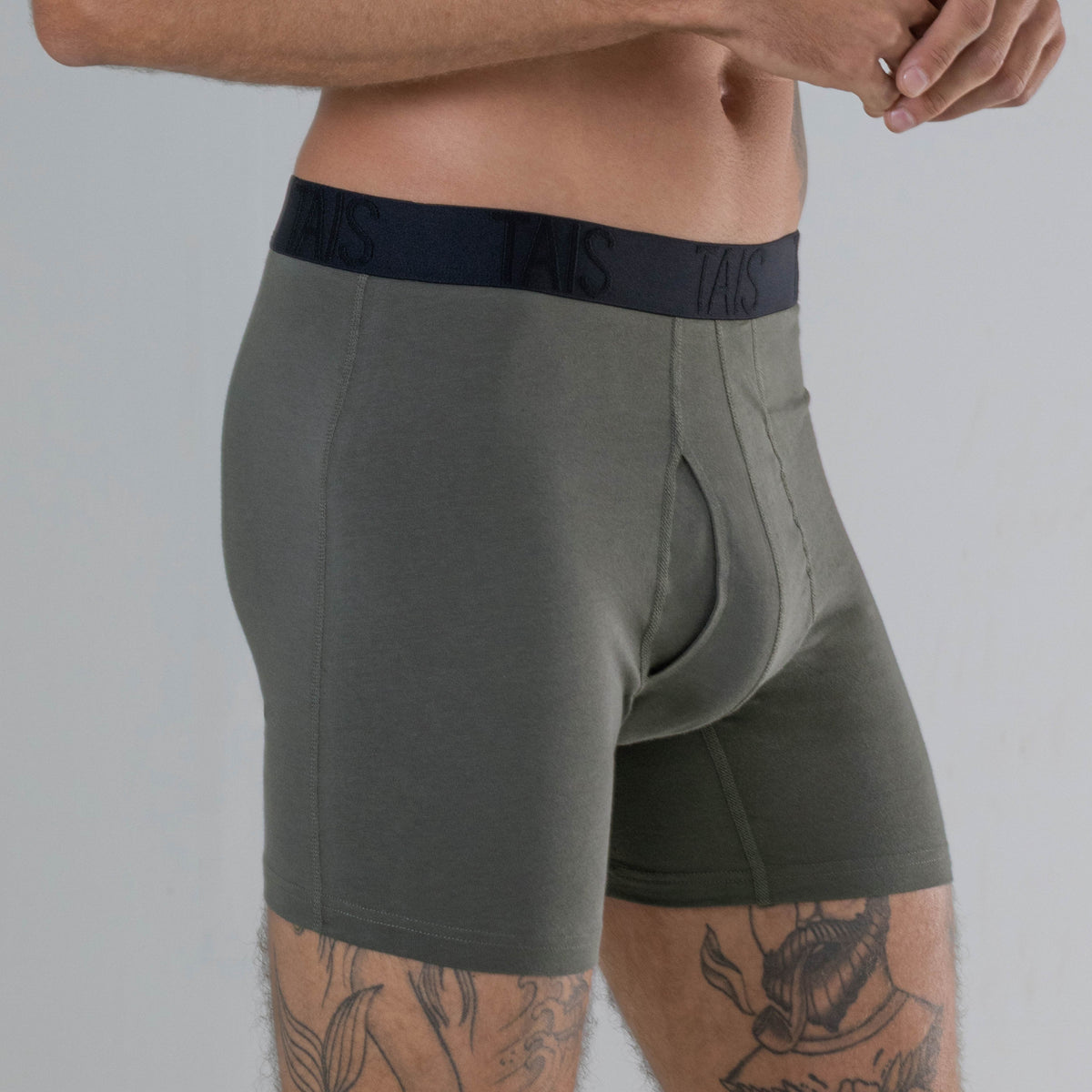 Tais - 2 Unidades Boxer Medio Liso Marengo Happy Boolls