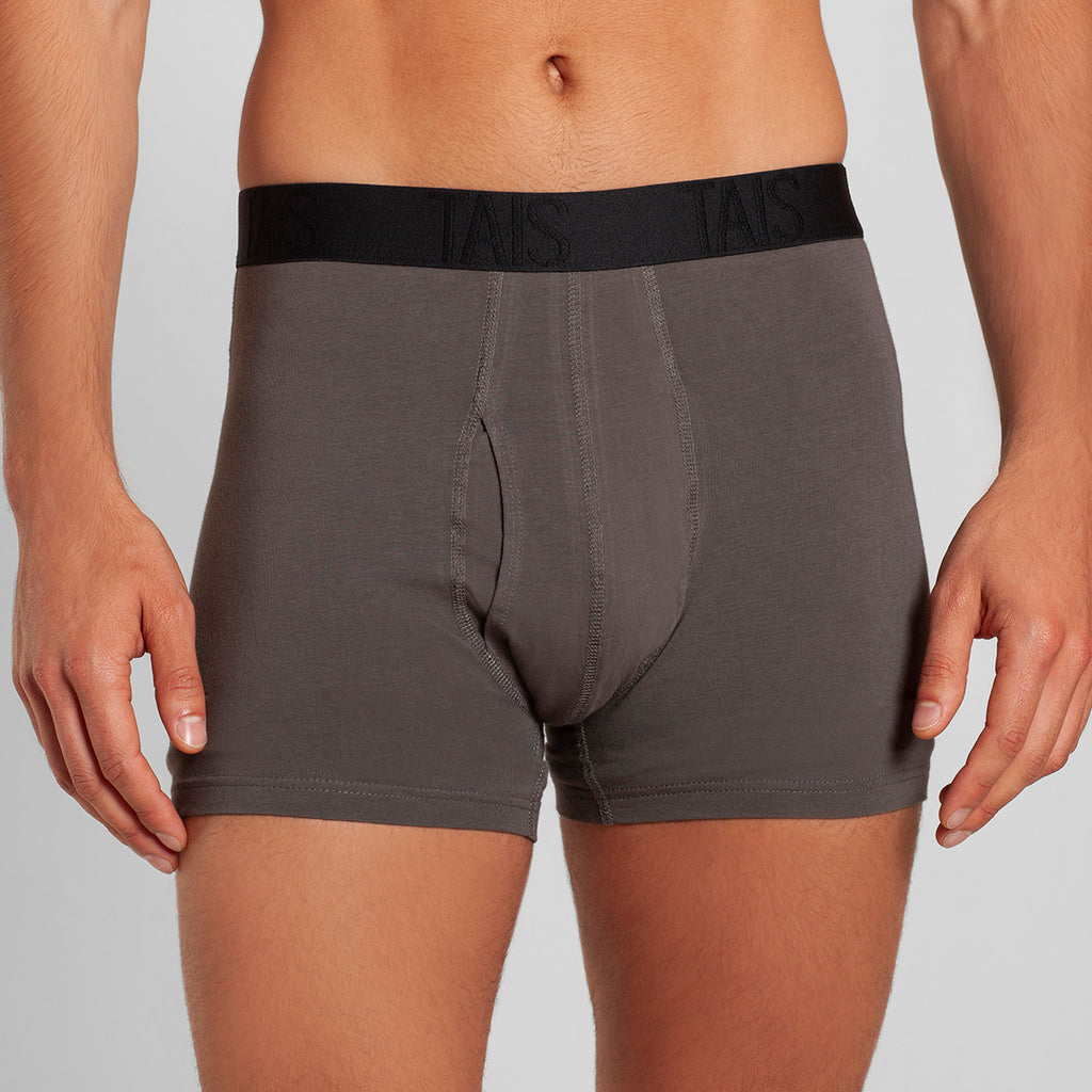 Tais - 2 Unidades Boxer Medio Liso Marengo Happy Boolls