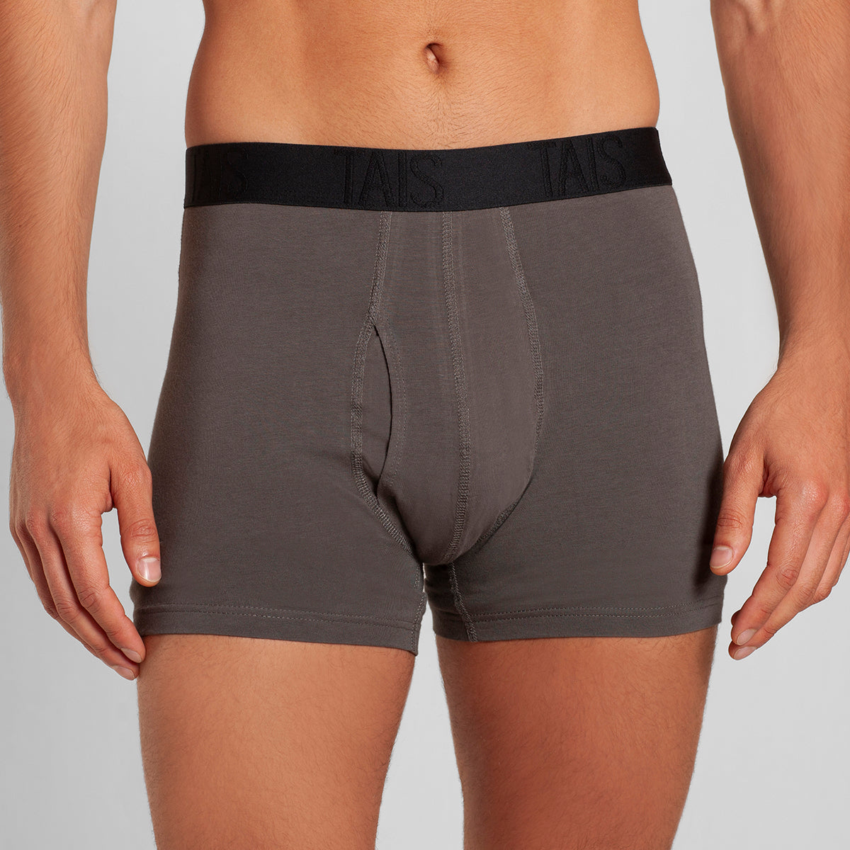 Tais - 2 Unidades Boxer Medio Liso Marengo Happy Boolls