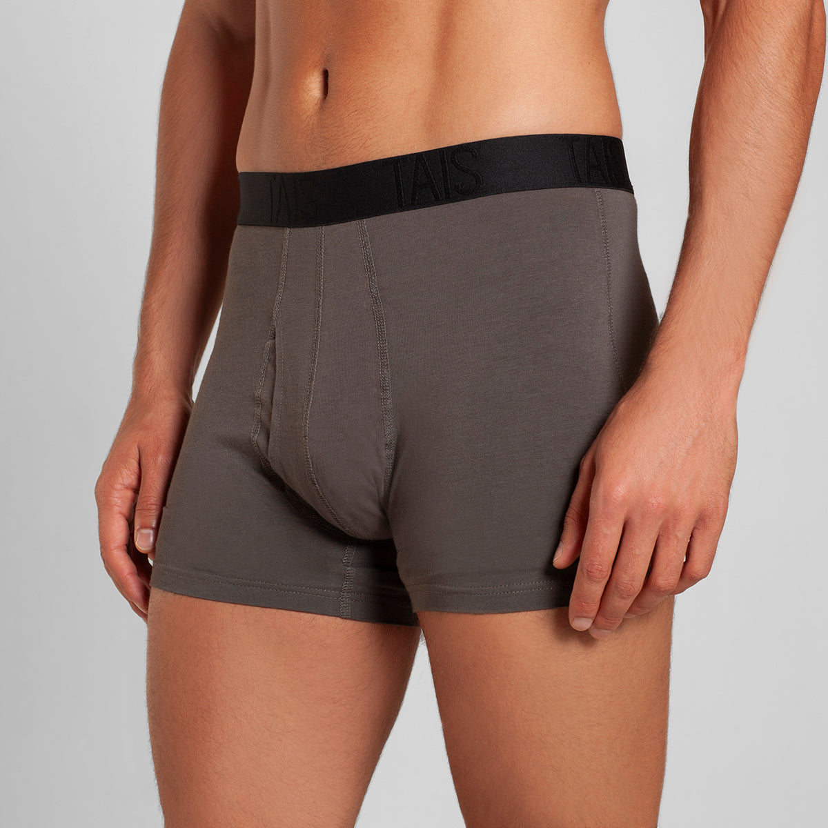 Tais - 2 Unidades Boxer Medio Liso Marengo Happy Boolls