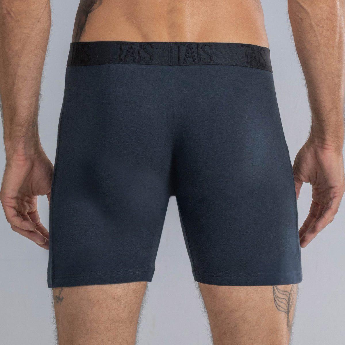 Tais - 2 Unidades Boxer Largo Liso Azul Happy Boolls