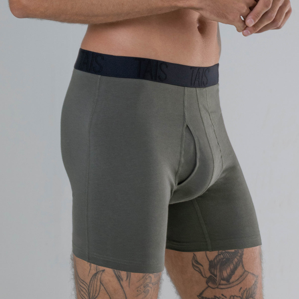 Tais - 2 Unidades Boxer Largo Liso Marengo Happy Boolls