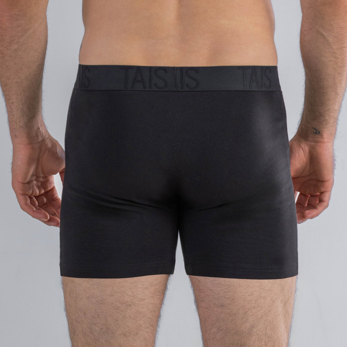 Tais - 2 Unidades Boxer Largo Liso Negro Happy Boolls