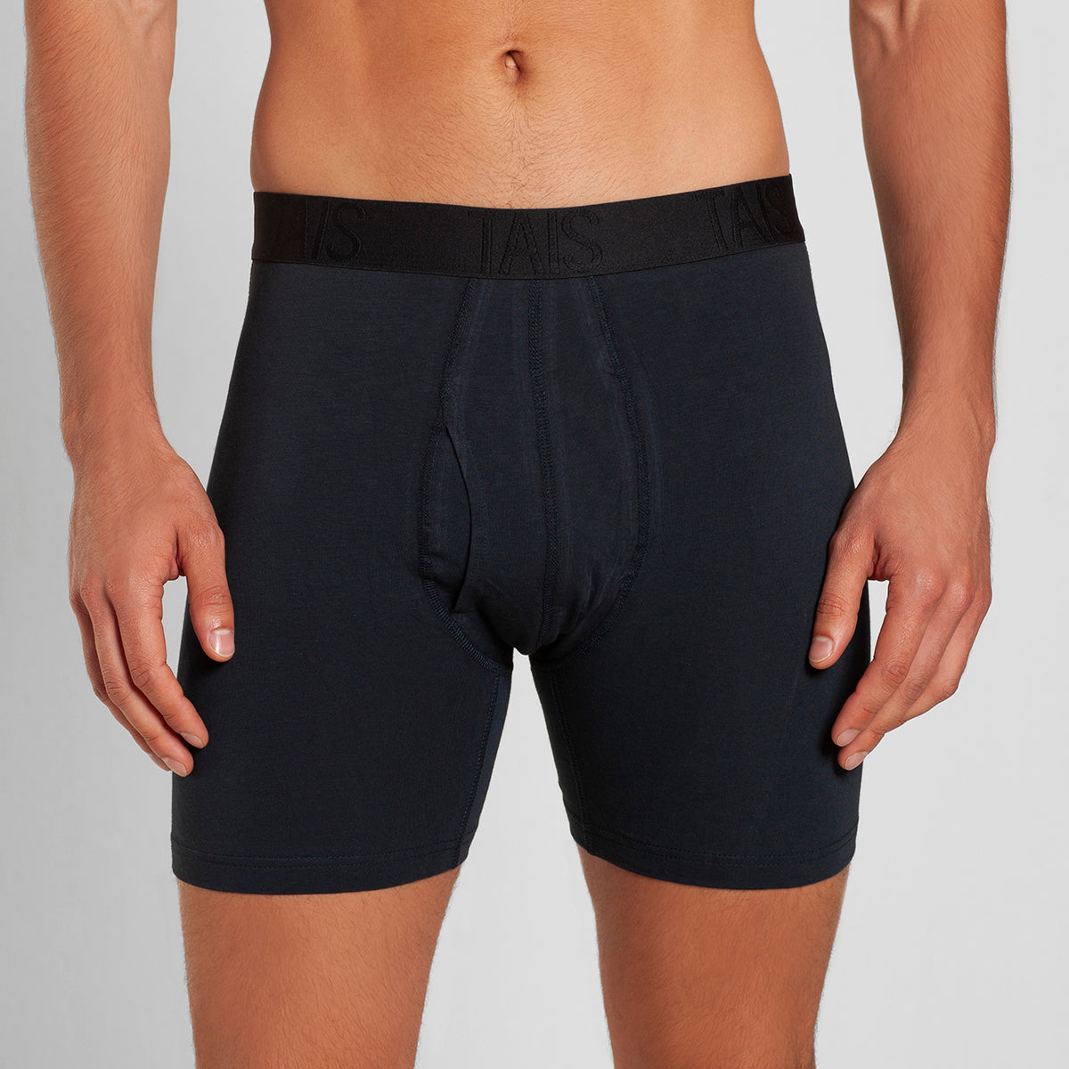 Tais - 2 Unidades Boxer Largo Liso Azul Happy Boolls