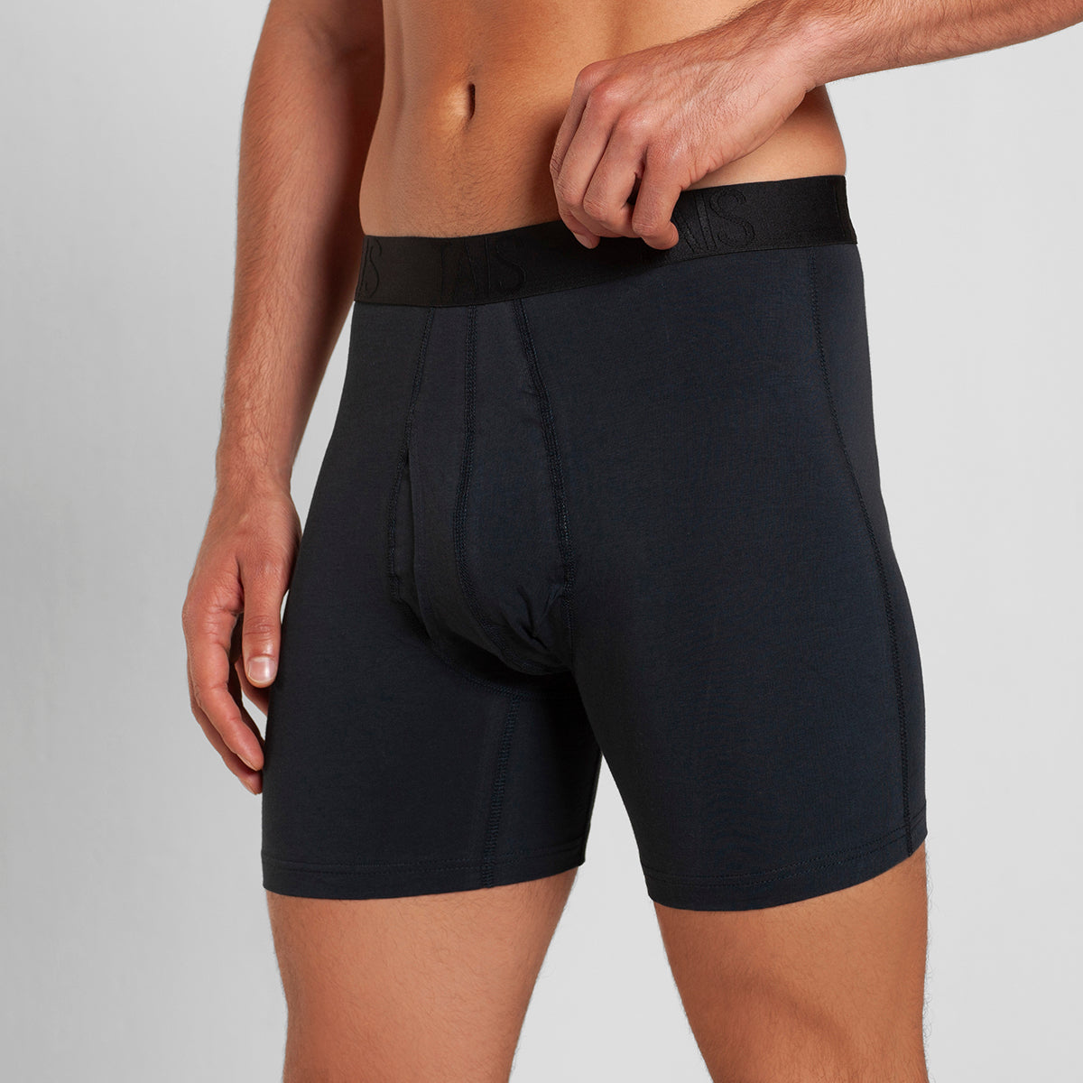 Tais - 2 Unidades Boxer Largo Liso Azul Happy Boolls