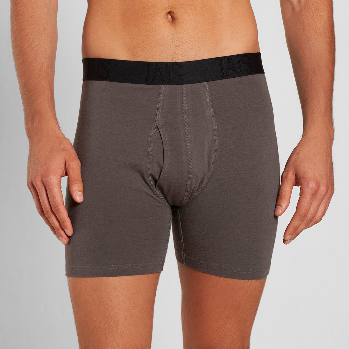 Tais - 2 Unidades Boxer Largo Liso Marengo Happy Boolls