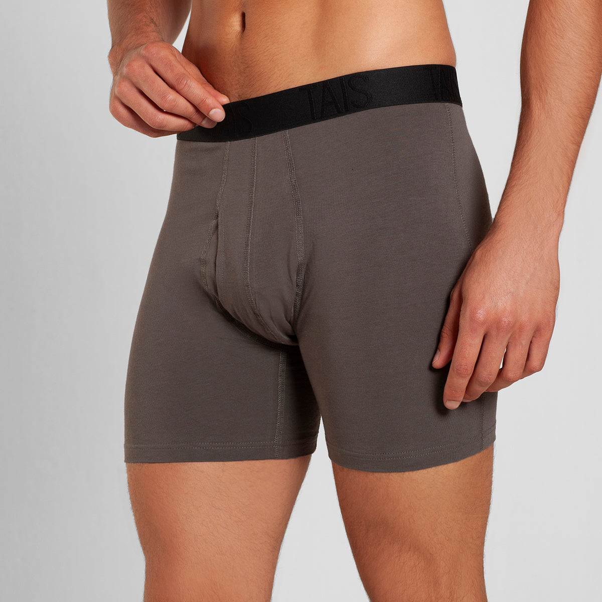 Tais - 2 Unidades Boxer Largo Liso Marengo Happy Boolls