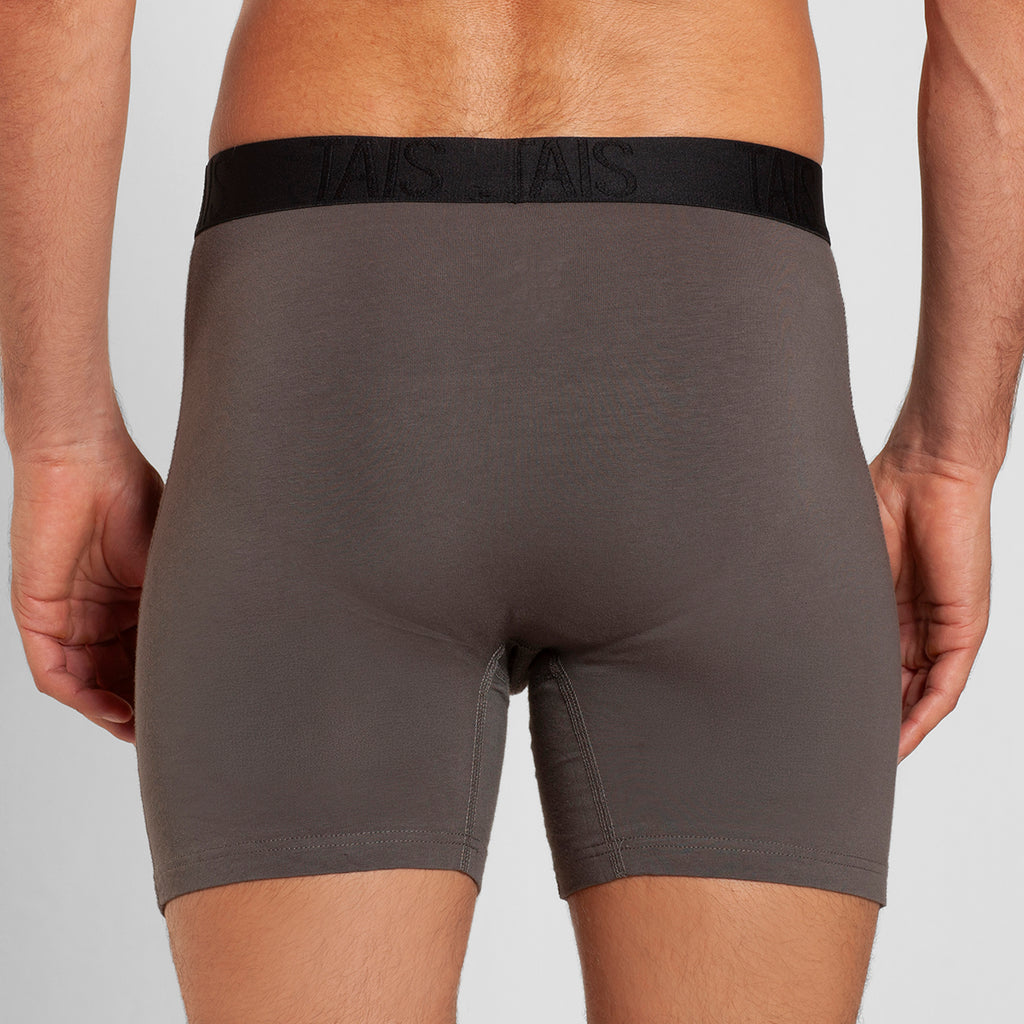 Tais - 2 Unidades Boxer Largo Liso Marengo Happy Boolls