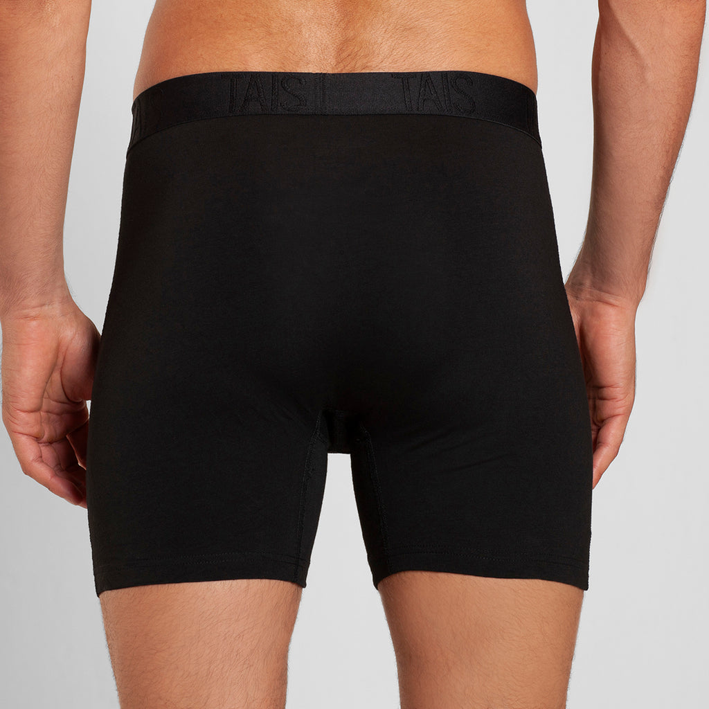 Tais - 2 Unidades Boxer Largo Liso Negro Happy Boolls