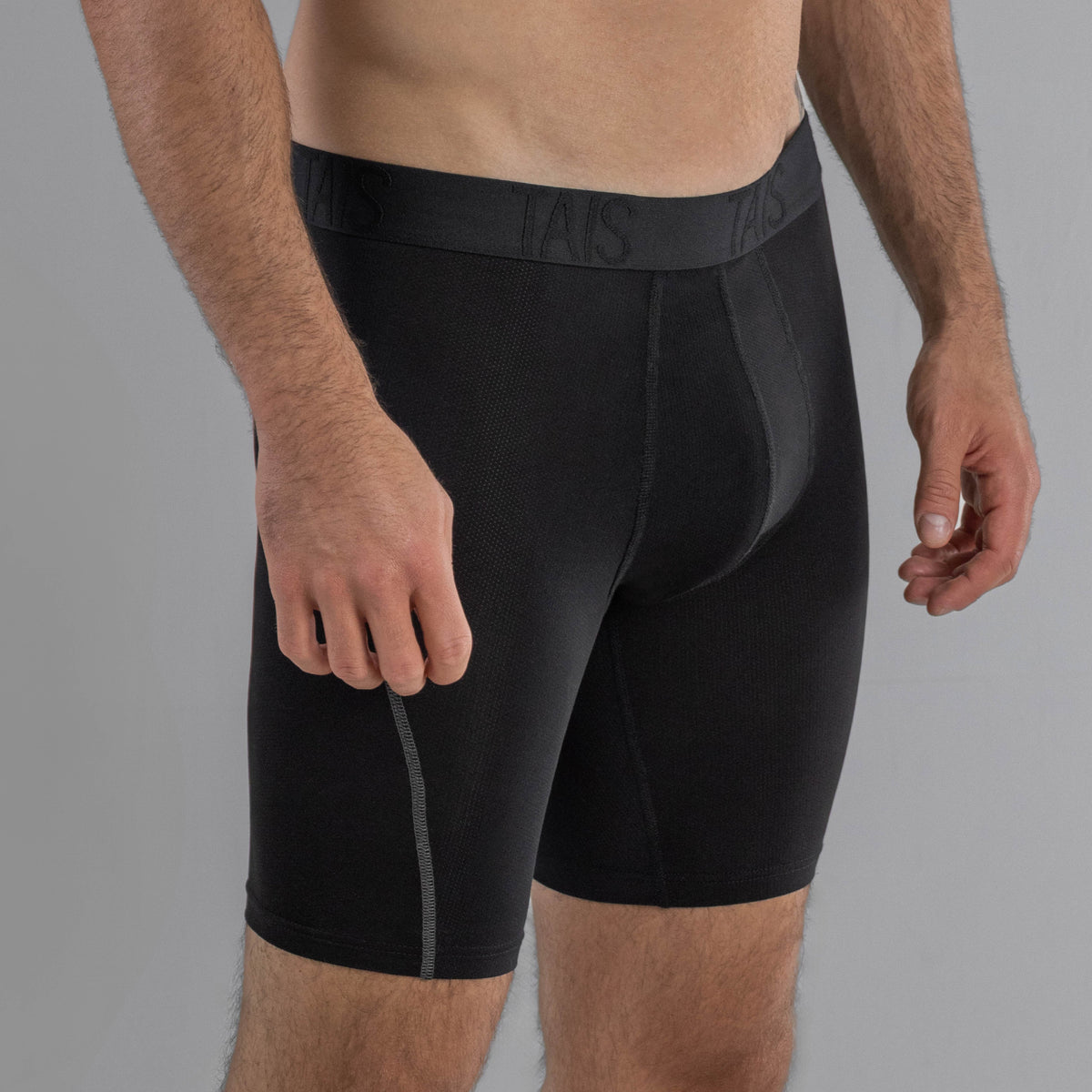 Tais - 2 Unidades Boxer Largo Sport Liso Negro Happy Boolls