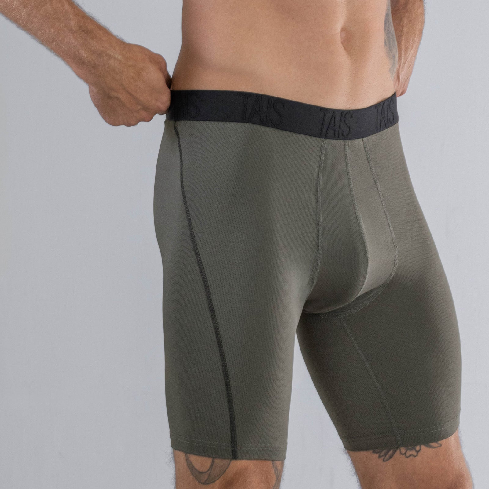 Tais - 2 Unidades Boxer Largo Sport Liso Marengo Happy Boolls