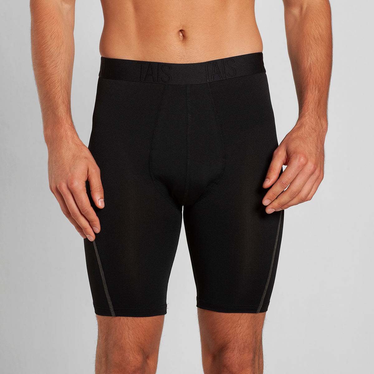 Tais - 2 Unidades Boxer Largo Sport Liso Negro Happy Boolls