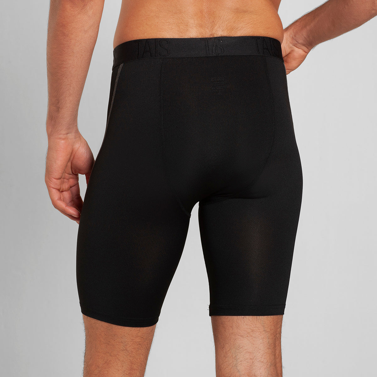 Tais - 2 Unidades Boxer Largo Sport Liso Negro Happy Boolls