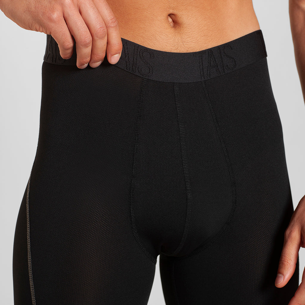 Tais - 2 Unidades Boxer Largo Sport Liso Negro Happy Boolls