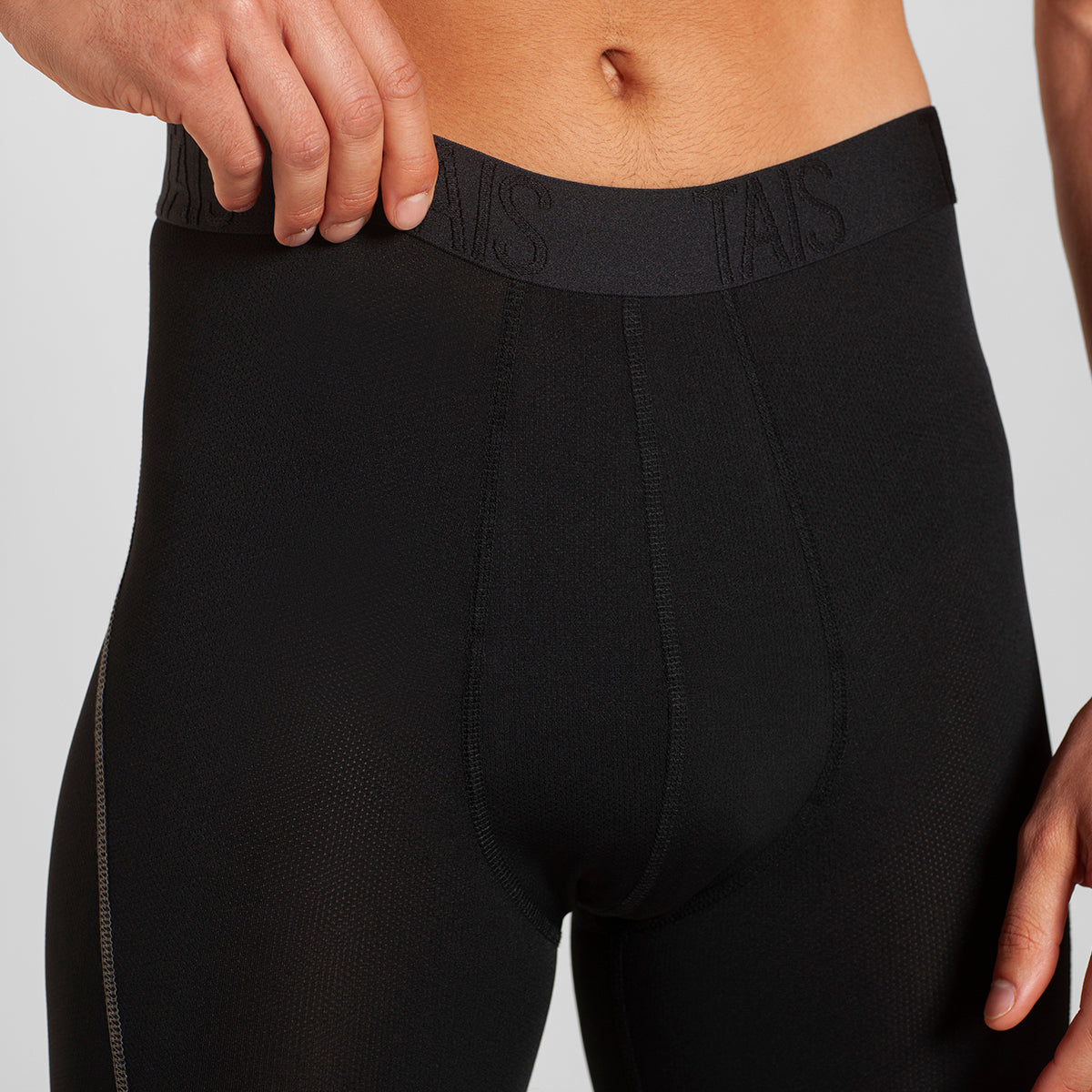 Tais - 2 Unidades Boxer Largo Sport Liso Negro Happy Boolls
